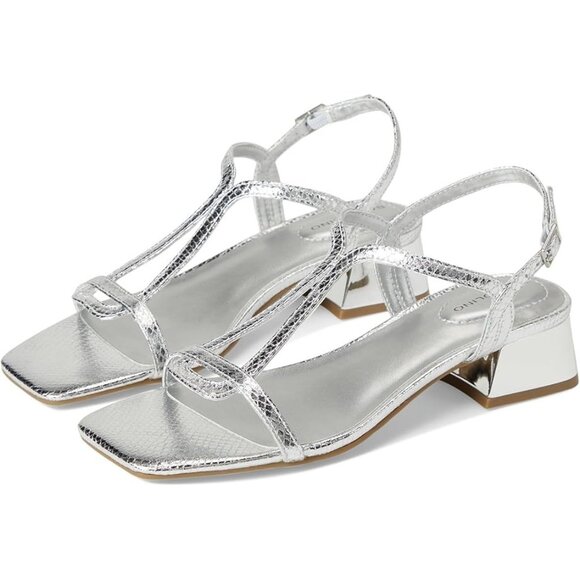 Bandolino Primadon Women's Dress Sandals Silver Snake : 9.5 M, Synthetic - Picture 1 of 7